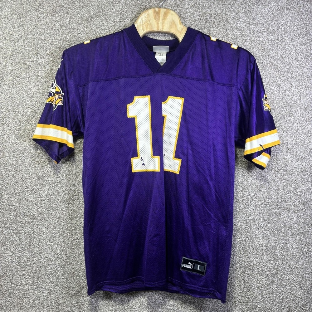 Vintage Minnesota Vikings Jersey Large Purple NFL Football Daunte Culpepper Puma